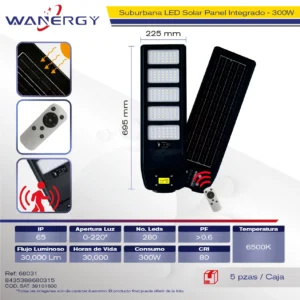 PANEL DE SOLAR SUBURBANO 100W 280-LED-2835