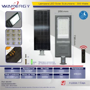 PANEL DE SOLAR SUBURBANO PANEL SOLAR 5V 28W BATERIA 3.2V 25000MAH LiFePO4 LED 5054-84D LED 5-8 TIEMPO CARGA 5-8 HORAS TIEMPO ILUMINA 12HORAS MODO TRABAJO:FOTOCELDA+TEMPOLIZADOR+CONTROL REMOTO