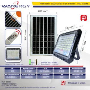REFELECTOR LED SOLAR 100W