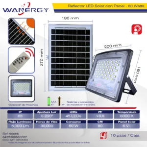 REFELECTOR LED SOLAR TIPO ARCO 60W
