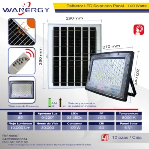 REFELECTOR LED SOLAR TIPO ARCO 100W