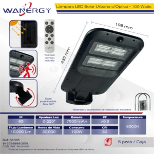 PANEL DE SOLAR SUBURBANO 100W 7.5AH +
