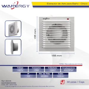 EXTRACTOR DE AIRE PARA BAÑO