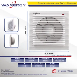 EXTRACTOR DE AIRE PARA BAÑO